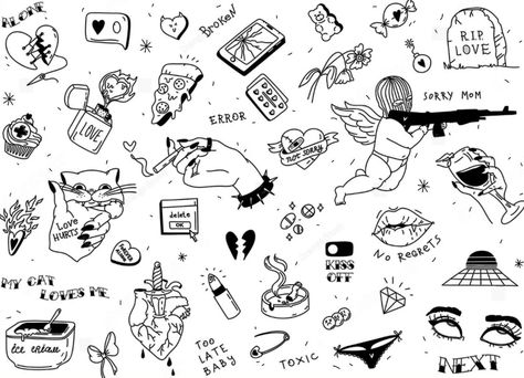 I will create a lovely personal tattoo design for you Dumbest Tattoos, Brewery Logos, Flash Design, Lunch Meat, Retro Sign, Stick And Poke, Wallpaper Trends, Hand Sketch, Logo Set