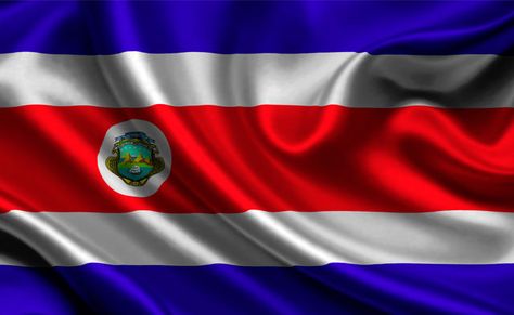 Costa Rica Flag, Visit Costa Rica, Football Team Logos, Costa Rican, Costa Rica Travel, National Football Teams, Flags Of The World, Sport Motivation, Beautiful Places In The World