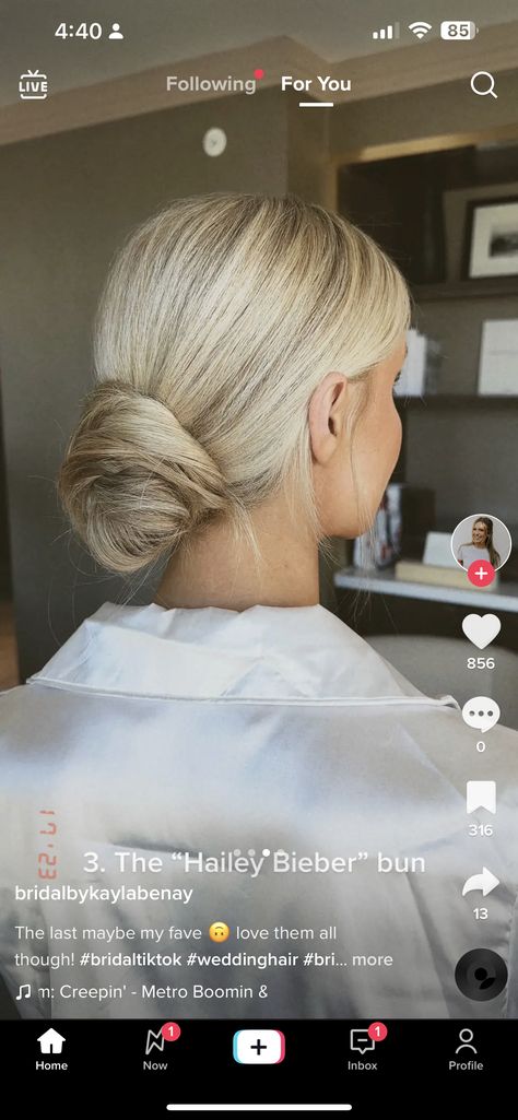 Slick Bun Wedding Hairstyles With Veil, Sleek Bride Hair, Bridesmaid Slick Bun, Slick Bun Bridal Hair, Haley Bieber Wedding Hair, Slick Back Updo Wedding Hairstyles, Hailey Bieber Bun, Hailey Baldwin Wedding Hair, Bridal Slick Bun