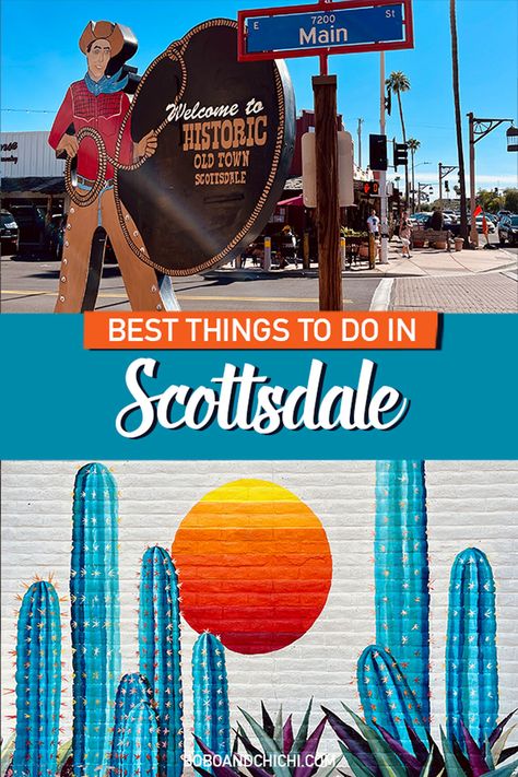 BEST THINGS TO DO IN SCOTTSDALE ARIZONA | things to do in old town scottsdale | how to spend a weekend in Scottsdale | Scottsdale itinerary | Scottsdale bachelorette weekend | Scottsdale travel ideas | things to do around Phoenix Arizona | unique things to do in Scottsdale | Scottsdale travel guide | Scottsdale trip | Scottsdale attractions | where to see saguaro near Scottsdale | 3 days in Scottsdale itinerary #scottsdale #arizona #travelguides #phoenix 3 Days In Scottsdale, Old Scottsdale Arizona, Scottsdale Itinerary, Old Town Scottsdale Arizona, Things To Do In Scottsdale, Travel Arizona, Scottsdale Bachelorette, Trip To Grand Canyon, Travel Kids