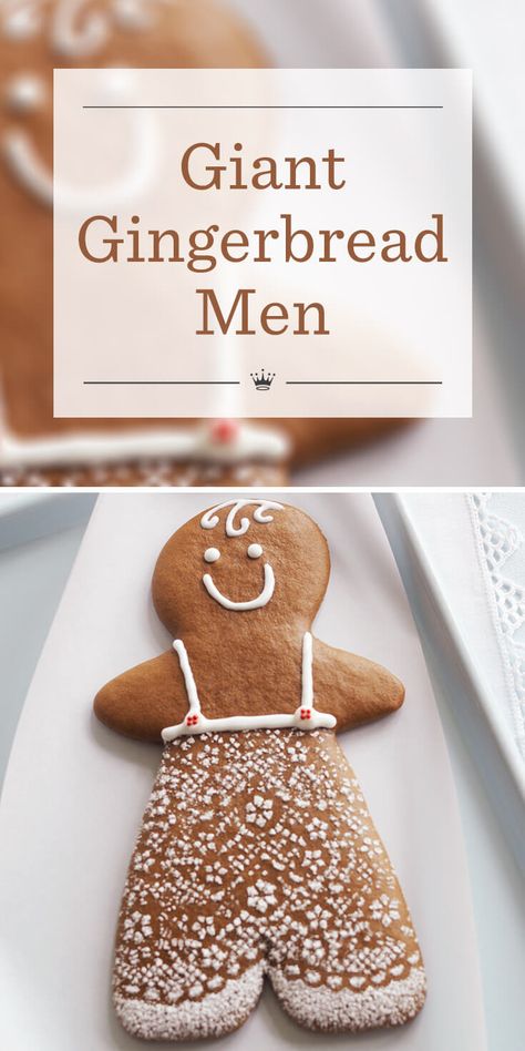 Bake big with our fun giant gingerbread men recipe. This easy gingerbread cookie recipe also includes three tasty twists so you can mix it up. Big Gingerbread Man Cookie, Large Gingerbread Man Cookie, Giant Gingerbread Man Cookie, Xmas Snacks, Gingerbread Men Recipe, Giant Gingerbread Man, Easy Gingerbread Cookie Recipe, Gingerbread Man Cookie Recipe, Gingerbread Man Recipe