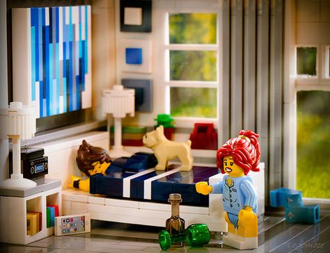 Lego Room Ideas, Lego Christmas Village, Easy Lego Creations, Lego House Ideas, Lego Village, Lego Furniture, Lego Board, Lego Sculptures, Lego Display