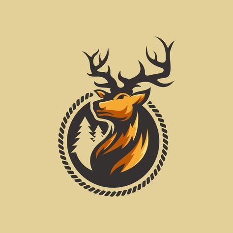 Hunter Logo Design, Stag Logo, Bucks Logo, Deer Logo, Hunter Logo, Deer Hunter, Deer Hunters, Vintage Deer, White Stag