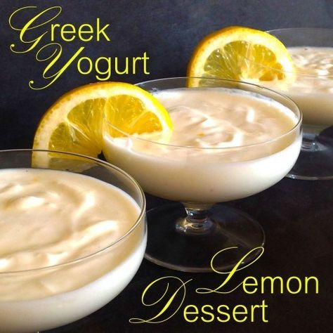 Greek Yogurt Lemon Delight, The 3-Minute Dessert | Once Again, My Dear Irene Lemon Yogurt Recipe, Plain Greek Yogurt Recipes, Lemon Desserts Healthy, Whipped Greek Yogurt, Baked Custard Recipe, Greek Yogurt Dessert, Greek Yogurt Recipe, Lemon Delight, Lemon Greek Yogurt