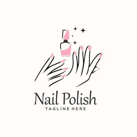 Nails Logo Design, Nail Icon, Nail Polish Logo, Nail Salon Logo, Picasso Nails, Design Company Names, Logo Maker App, Logo Maker Free, Best Logo Maker