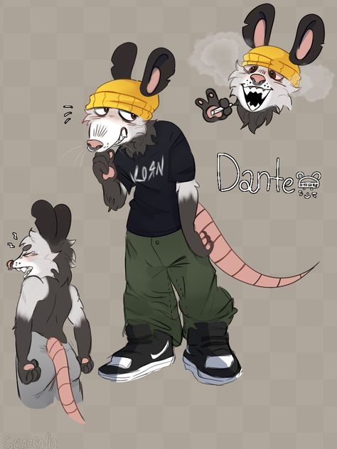 Opossum Fursona Art, Rat Fursona Base, Anthro Possum, Otter Fursona Art, Raccoon Fursona Ref Sheet, Polar Bear Fursona, Raccoon Fursona Base, Opposum Fursona, Possum Fursona Art