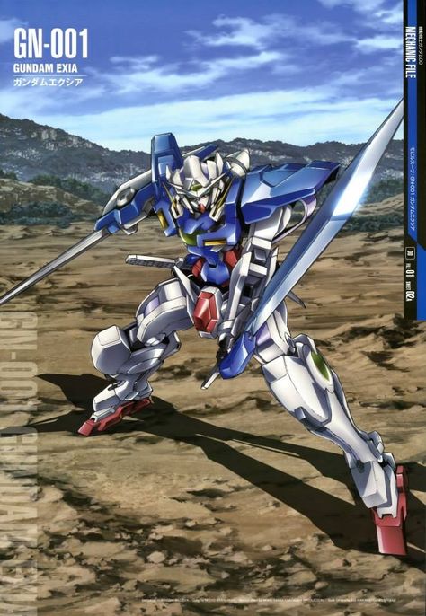 Mobile Suit Gundam 00 - GN-001 Gundam Exia Exia Gundam, Setsuna F Seiei, Mecha Pilot, Gundam Robots, Gundam Pose, Gundam Oo, Mech Suits, Close Combat, Gundam Exia