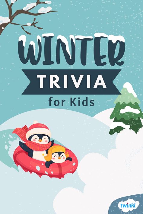 It is officially winter! Chill out with some winter trivia fun. Get quizzing with astounding records, interesting facts, and movie, book, and animal trivia. Winter Activities For Kids, Trivia Games, Educational Games, Winter Activities, Trivia, Games For Kids, Fun Facts, Activities For Kids, Education