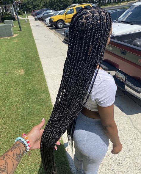 50 Inch Knotless Braids, Extra Long Small Knotless Braids, Knowles’s Box Braids, Extra Small Extra Long Knotless Braids, Jet Black Knotless Braids, Box Braids Maroon, Buttlength Knotless Box Braids, Long Black Braids, Black Knotless Braids