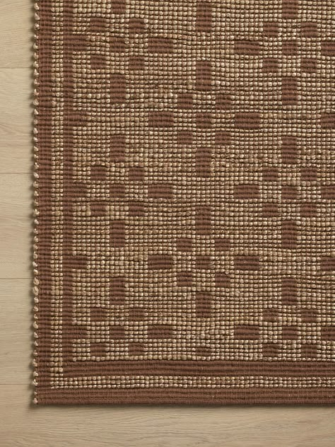 The Judy Collection from Chris Loves Julia x Loloi is a handwoven area rug made with natural fibers for an easygoing yet elevated aesthetic. A blend of jute and cotton softens the rug's texture while offering a sturdy base for living rooms, dining rooms, and more busy areas of the home. Judy is GoodWeave-certified, ensuring our commitment to ethical production and the support of weavers' communities. | Loloi Judy JUD-07 Natural / Spice 5"0" x 7"6" Rug by Chris Loves Julia | Mathis Home Cheap Area Rugs 9x12, 9x12 Neutral Area Rug, Rug With Leather Couch, Area Rugs Under Bed, Layered Jute Rug Living Room, Chris Loves Julia Rugs, Jute Rug In Dining Room, Kitchen Table Rug Ideas, Dining Room Rug Ideas