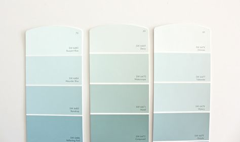 Watery Sherwin Williams, Light Aqua Paint, Light Teal Paint, Aqua Paint Colors, Guest Room Makeover, Cottage Colors, Interior Paint Colors For Living Room, Interior Paint Colors Schemes, Blue Green Paints