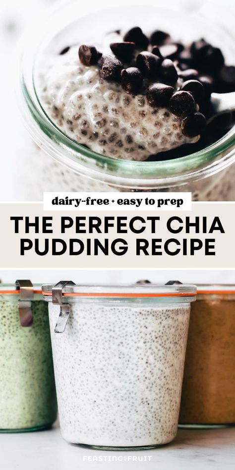 My favorite chia seed pudding recipe with just the right ratio and ingredients for ultra creamy texture – for dessert, breakfast, or a make ahead snack! Chia Pudding Ratio, Chia Seed Breakfast Pudding, Chia Seed Breakfast, Smoothies For Breakfast, Chia Seed Pudding Recipe, Overnight Oats Recipe Easy, Chia Pudding Recipe, Chia Seed Recipes Pudding, Chia Recipe