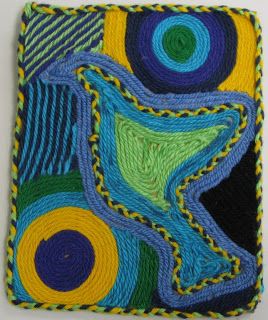 Fibers Art, Yarn Painting Art, Huichol Yarn Painting, Multi Cultural Art, Sculpture Textile, Yarn Painting, 4th Grade Art, Huichol Art, Elementary Art Projects