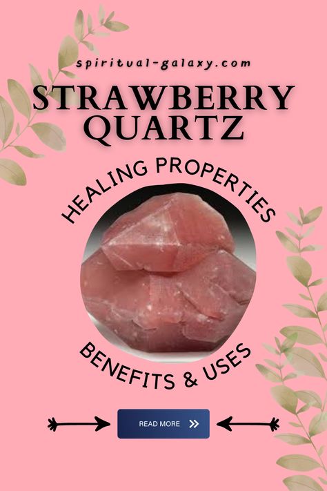 Strawberry Quartz Meaning, Strawberry Obsidian, Crystal Magick, Quartz Meaning, Feeling Of Love, Crystal Work, Woo Woo, Injury Recovery, Bracelets With Meaning