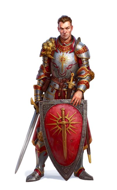 Human Cleric of Iomedae - Oppian Nevilindor - Pathfinder PFRPG DND D&D d20 fantasy Heroic Fantasy, Human Male, Dungeons And Dragons Characters, Fantasy Male, Fantasy Armor, Moon Knight, Fantasy Warrior, Arte Fantasy, Fantasy Rpg