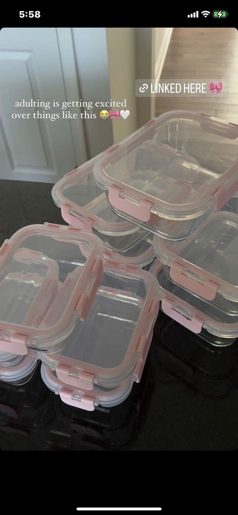 Tupperware Aesthetic, Cute Tupperware, First Apartment Tips, Girl Apartment Decor, Girly Apartments, Girly Apartment Decor, First Apartment Decorating, Apartment Goals, Dream Apartment Decor