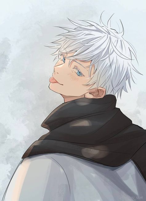 Ju Jitsu, Demon Hunter, Gojo Satoru, الرسومات اللطيفة, White Hair, Anime Character, Blue Eyes, Jujutsu, Anime Icons