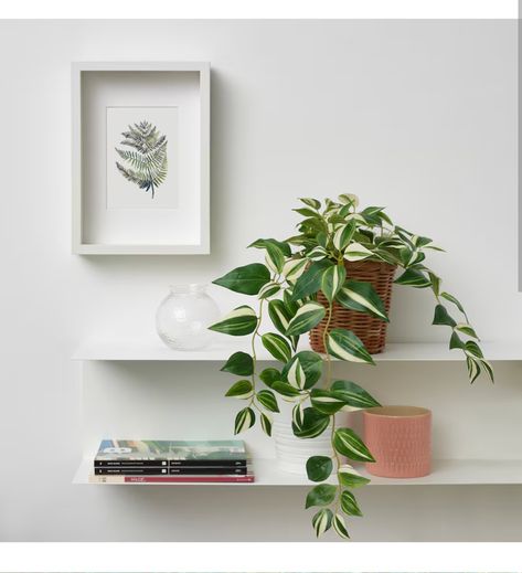 Ikea Planters, Ikea Plants, Tradescantia Zebrina, Artificial Hanging Plants, Ikea Ireland, Artificial Potted Plants, Hanging Plants, Cottage Decor, Green Plants