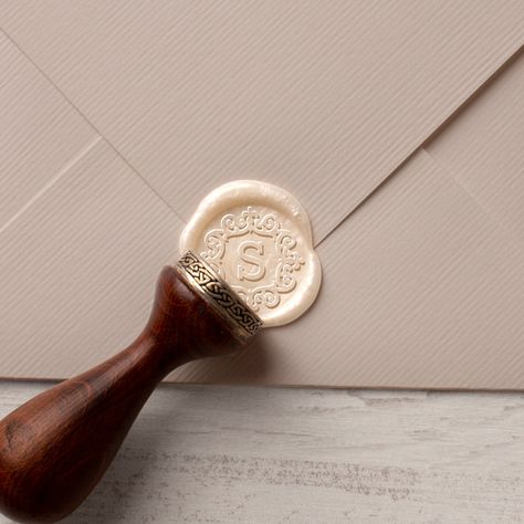 Vintage Border Design, Monogram Wax Seal, Vintage Border, Elegant Theme, Wax Seal Stamp Kit, Vintage Borders, Seal Sticker, Book Things, Envelope Seal