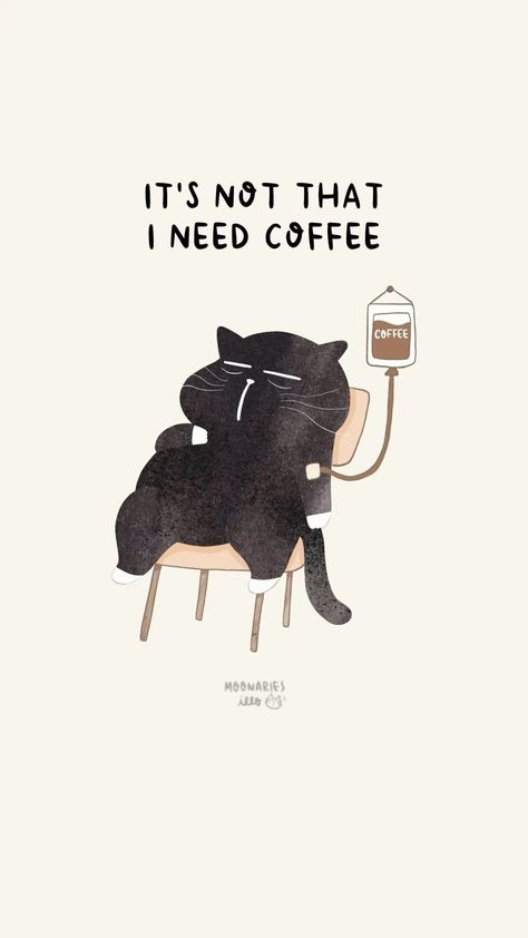 Cat And Coffee Wallpaper, Funny Coffee Illustration, Cafe Wallpaper Aesthetic, Coffee Background Aesthetic, Cute Cat Aesthetic Wallpaper, Coffee Wallpaper Aesthetic, Cat Cafe Aesthetic, Coffee Quotes Aesthetic, Aesthetic Wallpaper Images