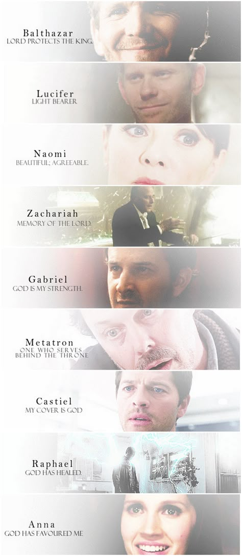 Supernatural Balthazar, Supernatural Samandriel, Naomi Supernatural, Samandriel Supernatural, Angels Supernatural, Angels Names, Angels Names Meaning, Gadreel Supernatural Angel, Angel Name