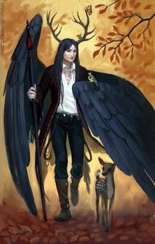 Winged Humans Fantasy Art, Male Harpy Fantasy Art, Human With Owl Wings, Guy With Wings Art, Male Faerie Art, Winged People, Bird People, Wings Drawing, Clever Halloween Costumes