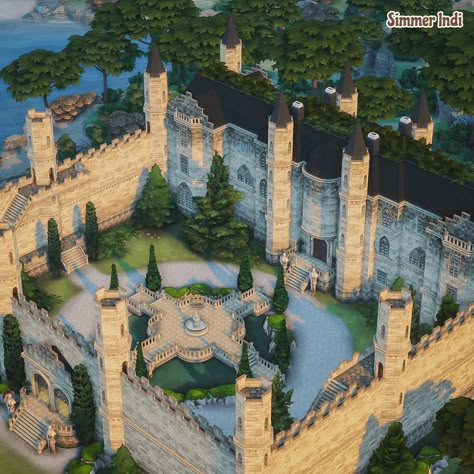 Sims Castle Plans, Sims 4 Castle Layout Floor Plans, Sims 4 Chapel, Ts4 Castle Cc, Sims 4 Medieval Castle, Sims 4 Royal Castle, Sims4 Castle, Sims 4 Castle Layout, Sims 4 Cc Castle