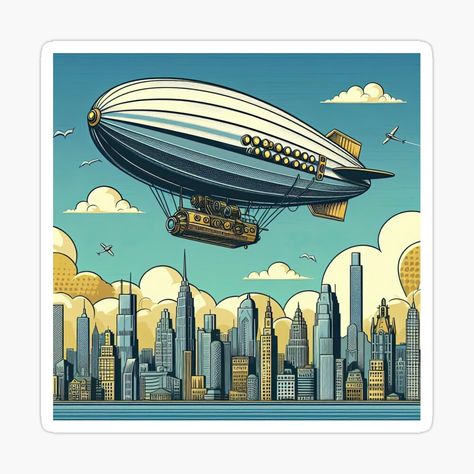 Get my art printed on awesome products. Support me at Redbubble #RBandME: https://www.redbubble.com/i/sticker/Steampunk-Zeppelin-Pop-Art-Style-by-artofuniverse/164373264.EJUG5?asc=u Steampunk Zeppelin, Zeppelin Art, Pop Art Style, Powerful Art, Zeppelin, Flat Design, Art Style, Fashion Art, Pop Art