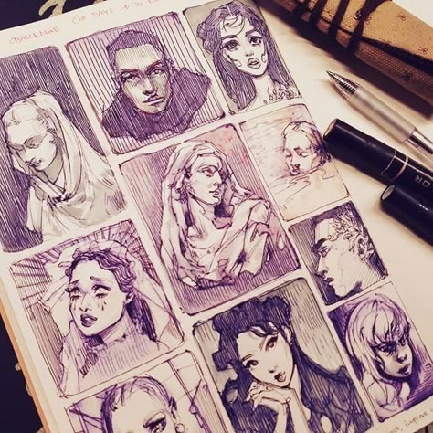 Kunstjournal Inspiration, Drawings Of People, Some Drawings, Art Challenges, Sketchbook Drawings, Sketchbook Art Journal, Sketchbook Inspo, Arte Sketchbook, Arte Inspo