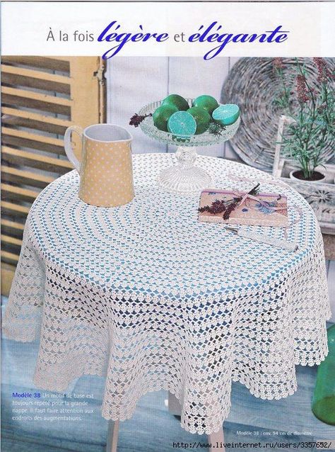 Crochet tablecloth pattern