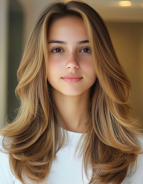 Teen Girl Layered Haircuts, Haircuts For Girls With Long Hair, Teen Girl Long Haircut, Girls Long Layered Haircut, Teen Haircuts Girls Long, Curtain Layers Hair, Elegant Haircut For Long Hair, Teen Girl Haircuts Long, Haircuts For Girls Long Hair