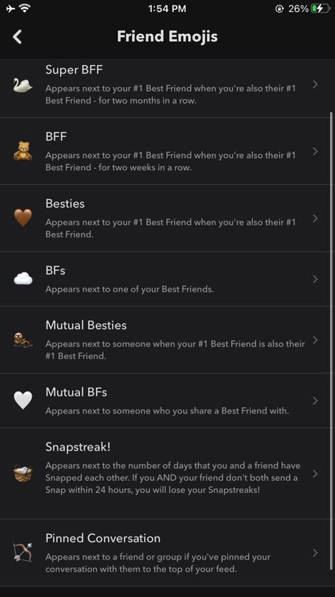 Snap Friend Emoji Ideas Aesthetic, Bsf Emojis, Friend Emojis Snapchat, Snapchat Streak Emojis, Snapchat Secrets, Emojis Snapchat, Funny Nicknames For Friends, Friends Snapchat, Snap Emojis