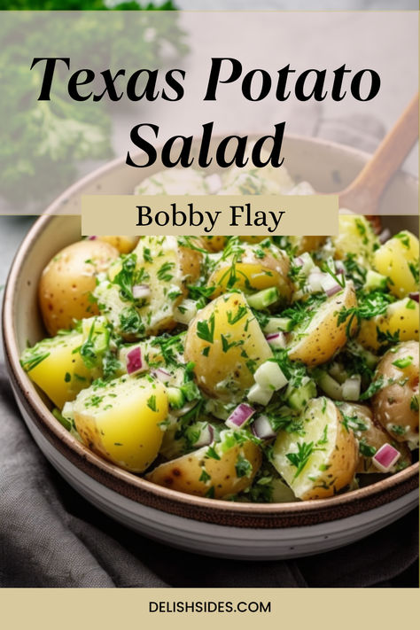 Bobby Flay Texas Potato Salad Yellow Potato Salad, Rustic Potato Salad, Best Red Potato Salad Recipe, Texas Potato Salad, Mexican Potato Salad, Gold Potatoes Recipe, Bobby Flay Potatoes, Yukon Gold Potato Salad Recipe, Yukon Gold Potato Salad