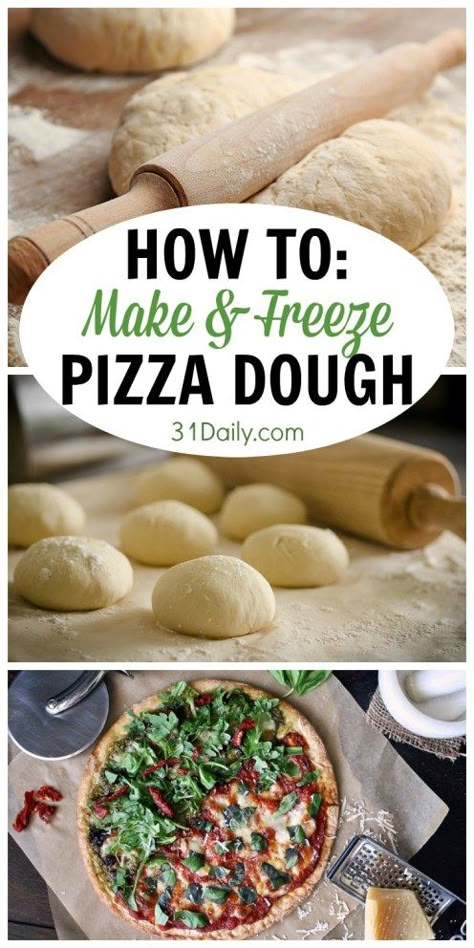 How to Make and Freeze a Favorite Pizza Dough Recipe | 31Daily.com Freeze Pizza, Freeze Pizza Dough, Pizza Oven Recipes, Pizza Lasagna, Pizza Roll, Best Pizza Dough, Bbq Chicken Pizza, Pizza Dough Recipe, Pizza Margherita