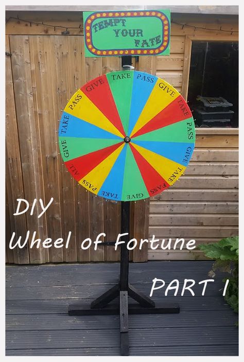 How to Make an Halloween Wheel of Fortune Drinking Game Prop PART I | Crafting Happiness Diy Wheel Of Fortune, Spinning Wheel Game, Diy Spinning Wheel, Wheel Of Fortune Game, Prize Wheel, Spinner Wheel, Drinking Games For Parties, Dude Perfect, Drinking Game