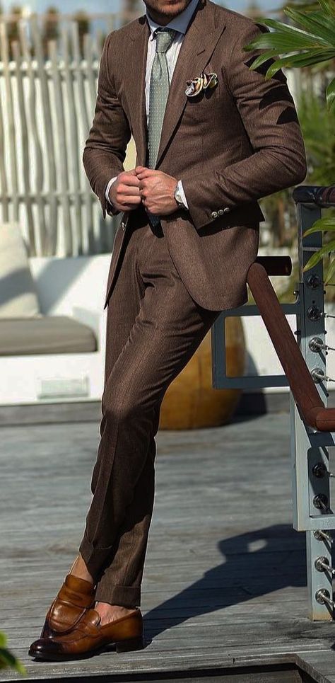 Mens Brown Suit, Brown Men Suit, Brown Suit Men, Brown Groomsmen Suits, Brown Suit Wedding, Brown Groomsmen, Fall Wedding Suits, Brown Suits For Men, Suit For Men Wedding