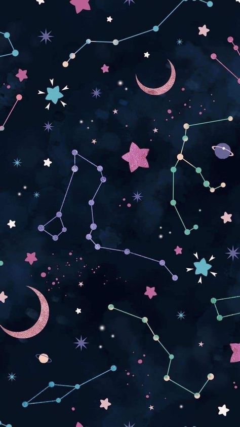 Space Pattern Wallpaper, Galaxy Pattern Design, Celestial Pattern Design, Material You Wallpaper, Cute Space Background, Celestial Art Illustrations, Purple Space Aesthetic, Celestial Phone Wallpaper, Space Galaxy Wallpaper