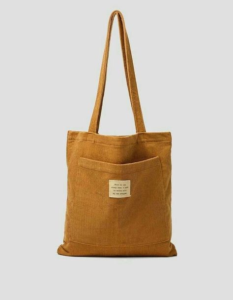 Corduroy Tote Bag, Canvas Bag Design, Sac Diy, Tote Bags Sewing, Satchel Tote Bag, Diy Tote Bag, Eco Bag, Shopper Bag, Sewing Bag