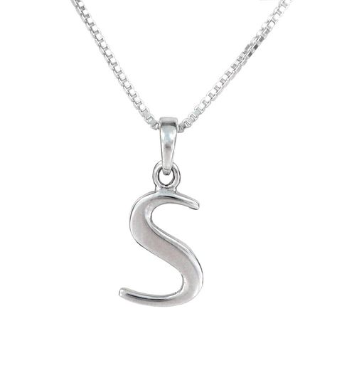 PRICES MAY VARY. Title: Sterling Silver Initial Charm Necklace, Letter S. Product Type: Departments > Women > Jewelry > Necklaces > Chains Sterling Silver Initial Necklace, Chain Clothing, Silver Initial Charms, Sterling Silver Initial, Letter S, Initial Charm, Initial Necklace, Chains Necklace, Womens Jewelry Necklace