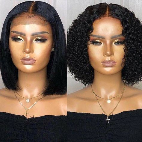 Curly Hair With Wand, Curly Hair Mousse, Wand Hairstyles, Curling Hair With Wand, Human Virgin Hair, Short Bob Wigs, Bob Ross, Human Hair Lace Wigs, Wigs For Black Women