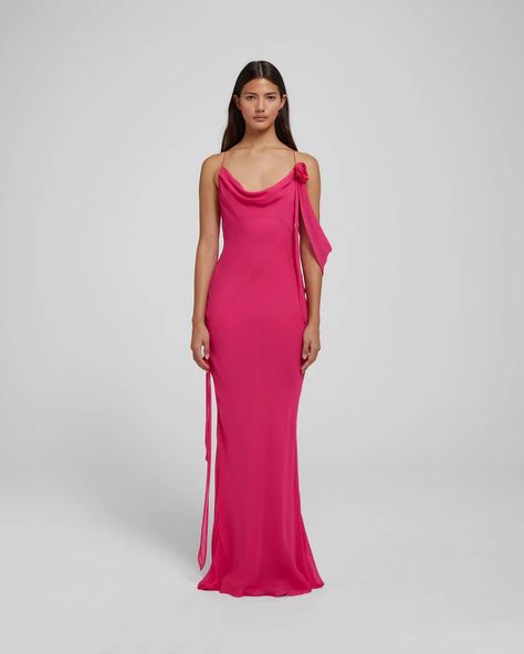 Sirena Dress Pink Dress Hire, Rebecca Vallance, Her Cut, Flower Corsage, Dress Rental, Dress Pink, Pink Dress, Floor Length, Pink Color