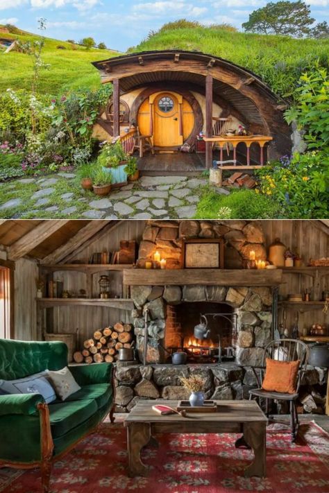 Iconic Hobbit Movie Set Now Live on Airbnb Hobbit Houses Diy, Green Dragon Inn, Hobbit Holes, Hobbit Movie, Earth Sheltered Homes, Casa Hobbit, Earthship Home, Bubble House, Earth Sheltered