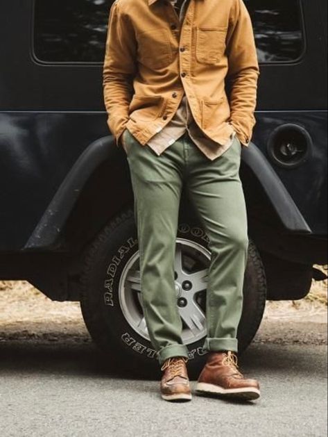 Elevated Casual Menswear, Mens La Style, Rustic Mens Fashion Summer, Mens Clothing Styles Outdoors, Redwing Outfit Men Styles, Adventure Style Outfits, Outdoor Outfits Men, Mens Hipster Style, Business Casual Mens Outfits