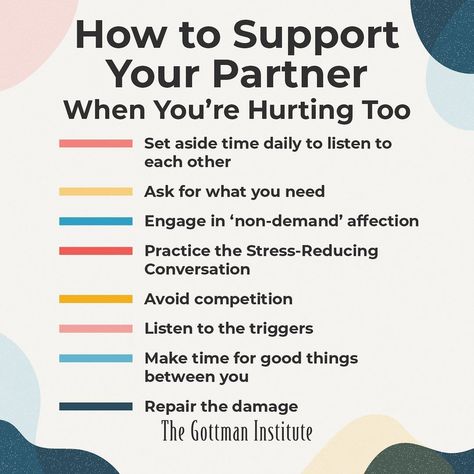 How To Ask For Emotional Support, Supporting Your Partner, Supportive Partner, Relationship Repair, Overcoming Jealousy, Partner Quotes, Gottman Institute, Marriage Therapy, Relationship Lessons