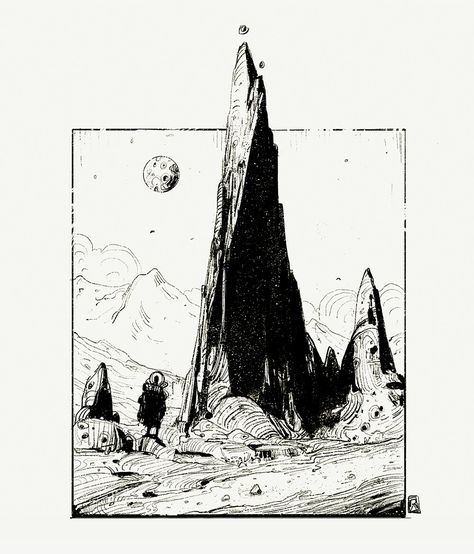 ArtStation - Thumbnails 2/19/19, Reza Afshar Manga Environment, Reza Afshar, Ink Drawing Techniques, 동화 삽화, Pen Art Drawings, White Drawing, Nature Drawing, Arte Sketchbook, Landscape Drawings