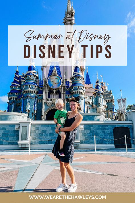 Are you planning a Disney trip this summer? I've got you covered. Here are my tried and true tips to survive Disney in the summertime. Disney Trip 2023. Disney Tips. Disney World Vacation Disney In July, Disney In The Summer, Summer Disney Essentials, Disney Schedule, Disney World Itinerary, Florida Travel Destinations, Disney Essentials, Summer Hacks, Disney World Vacation Planning