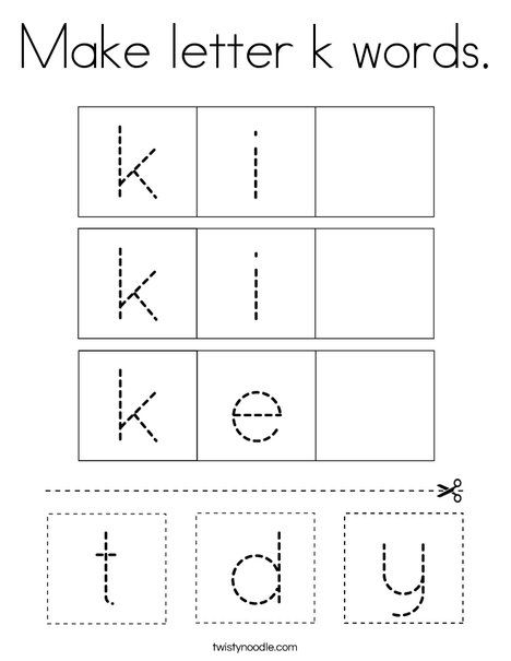 Letter K Words, K Words, Letter K, Kids Prints, Mini Books, Coloring Page, Coloring Pages, For Kids, Books