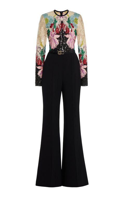 Embroidered Tulle Jumpsuit by ELIE SAAB for Preorder on Moda Operandi Black Tie Gala Dress, Tulle Jumpsuit, Elie Saab Resort, Cotton Suit Designs, Resort 2024 Collection, Embroidered Tulle Dress, Embroidered Jumpsuit, Gala Dress, Resort 2024