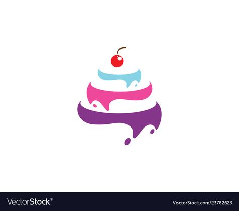 B Letter Design, Cake Chart, Cupcake Icon, Ice Cream Logo, Cake Icon, Baking Logo Design, Dance Logo, Cupcake Logo, Cake Vector