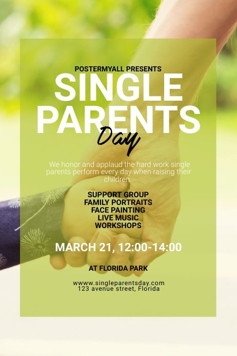 Single Parents Day Flyer Template | PosterMyWall Parents Day Poster Design, Parenting Poster Design, Event Poster Template, Font Guide, Single Parents, Flyer Design Inspiration, Nightclub Party, Parents Day, Meet The Teacher